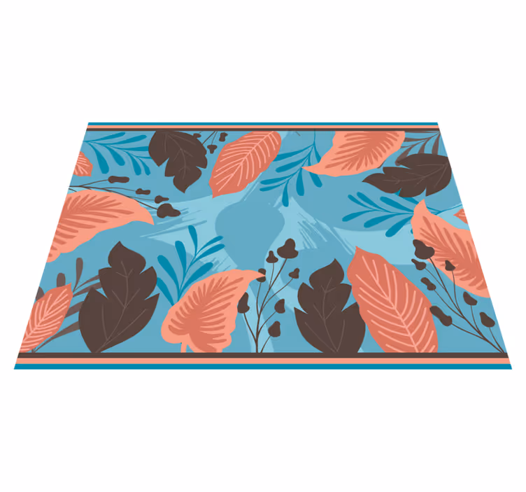 Botanical Leaf Patterns floral vinyl carpet - TenStickers