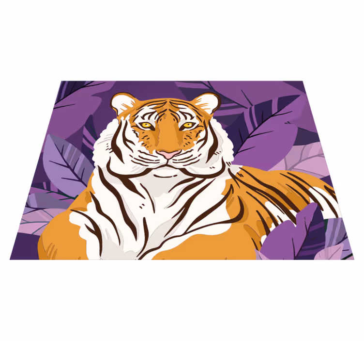 Tiger Illustration animal vinyl carpet - TenStickers