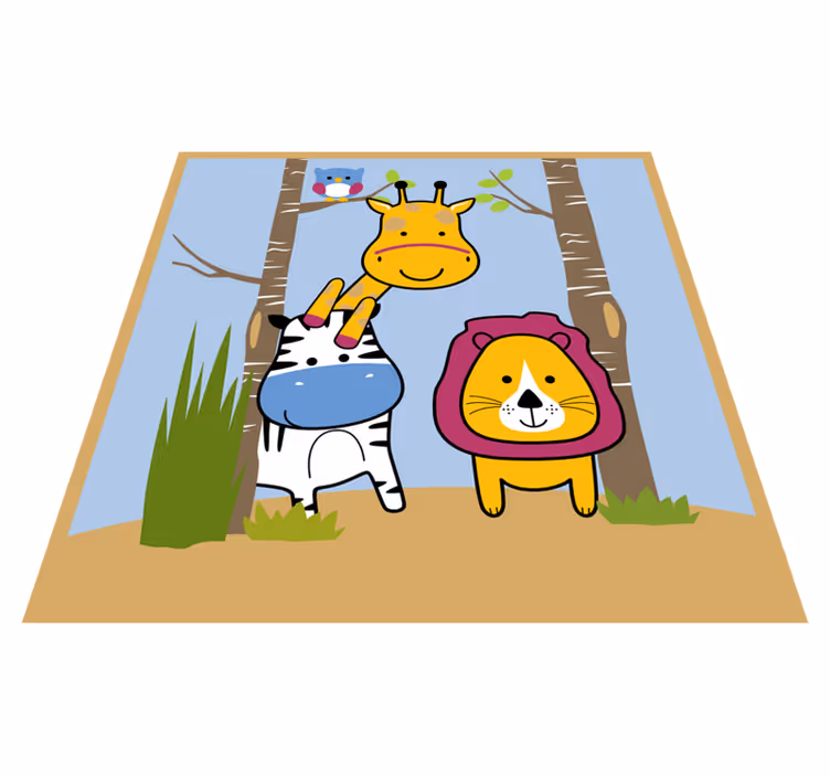 Animal Characters kids vinyl carpet - TenStickers