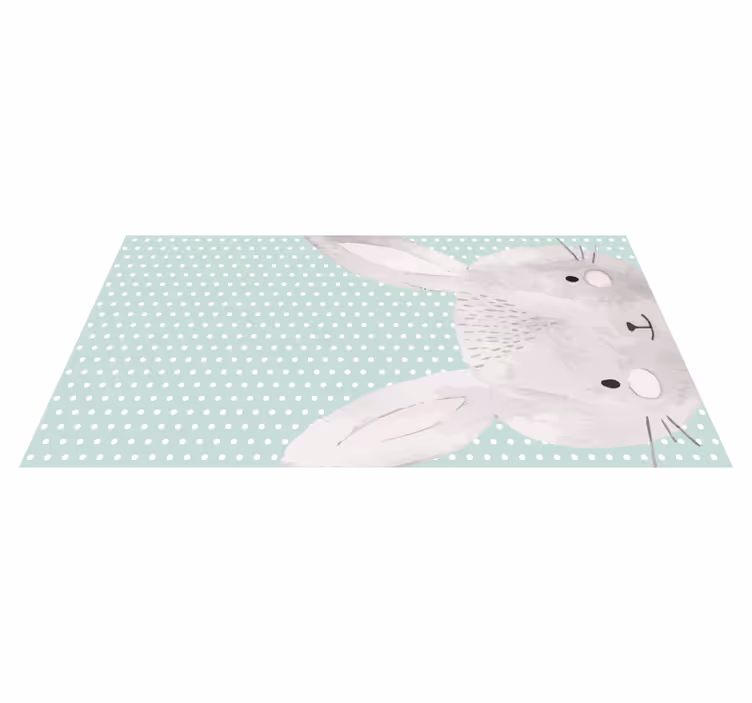 Bunny Illustration nursery vinyl carpet - TenStickers