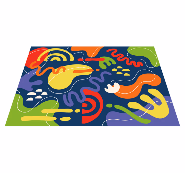 Abstract colorful shapes geometric vinyl carpet - TenStickers