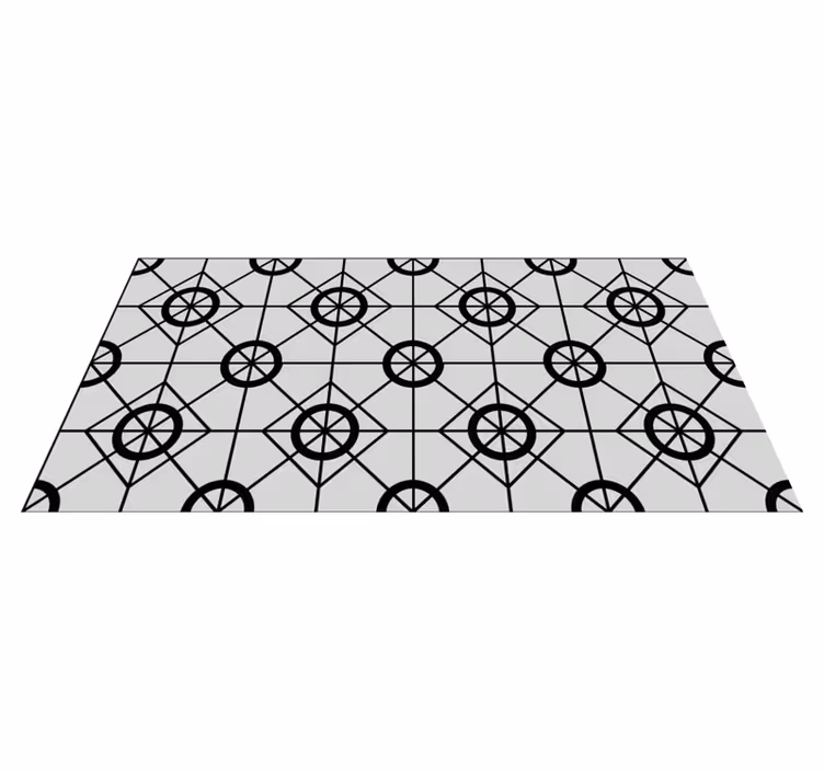 Geometric vinyl carpet in modern patterns - TenStickers