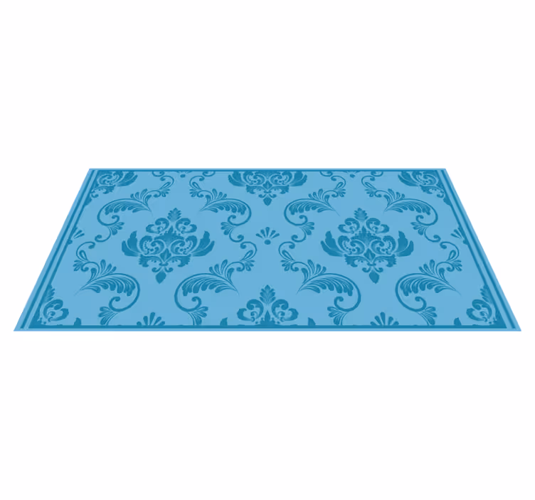 Baroque Pattern blue vinyl carpet - TenStickers