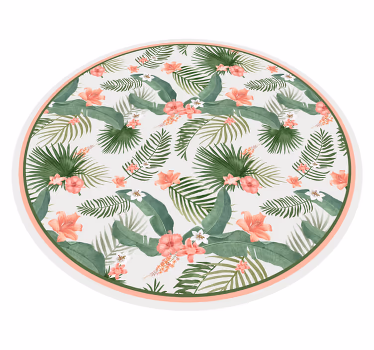 Tropical Botanicals floral vinyl carpet - TenStickers