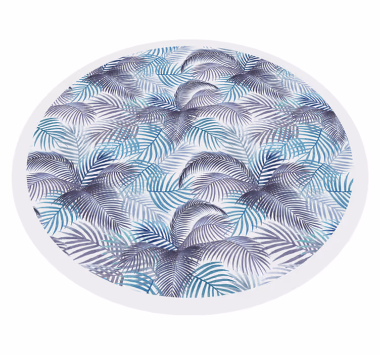 Palm Leaf Pattern floral vinyl carpet - TenStickers