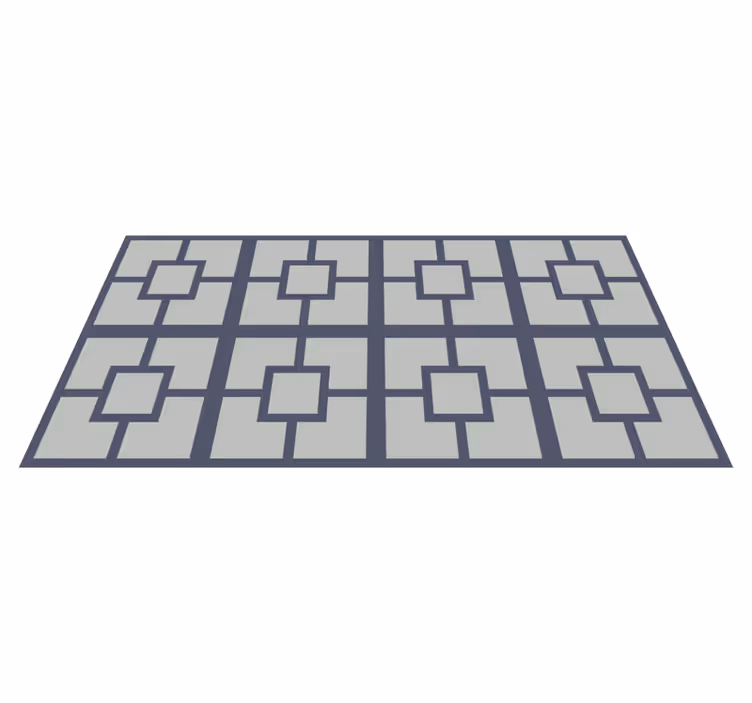 Geometric vinyl carpet geometric square design - TenStickers