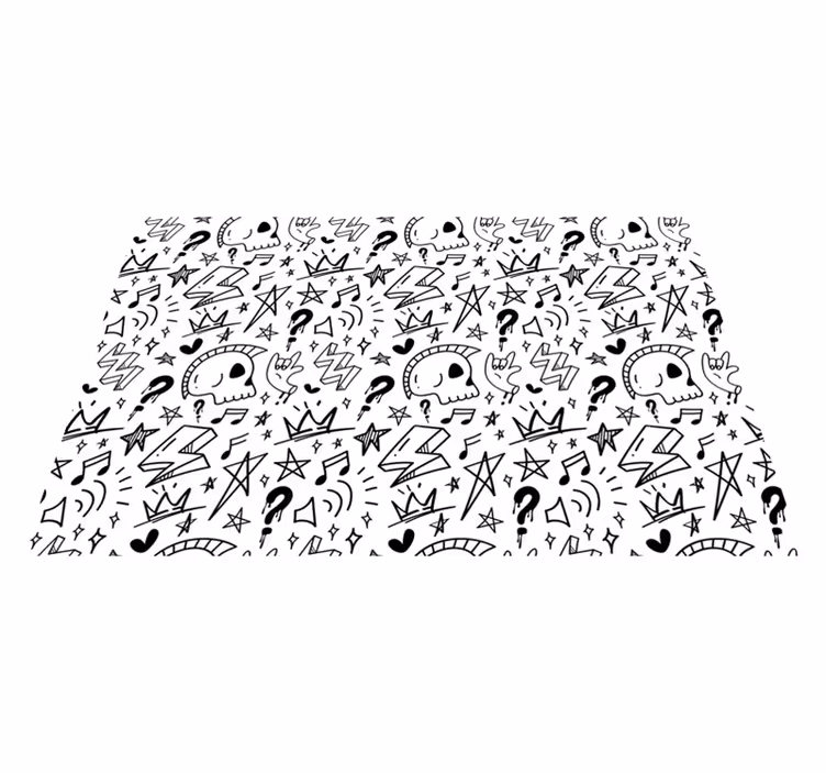 Eclectic teen patterns teenage bedroom vinyl carpet - TenStickers