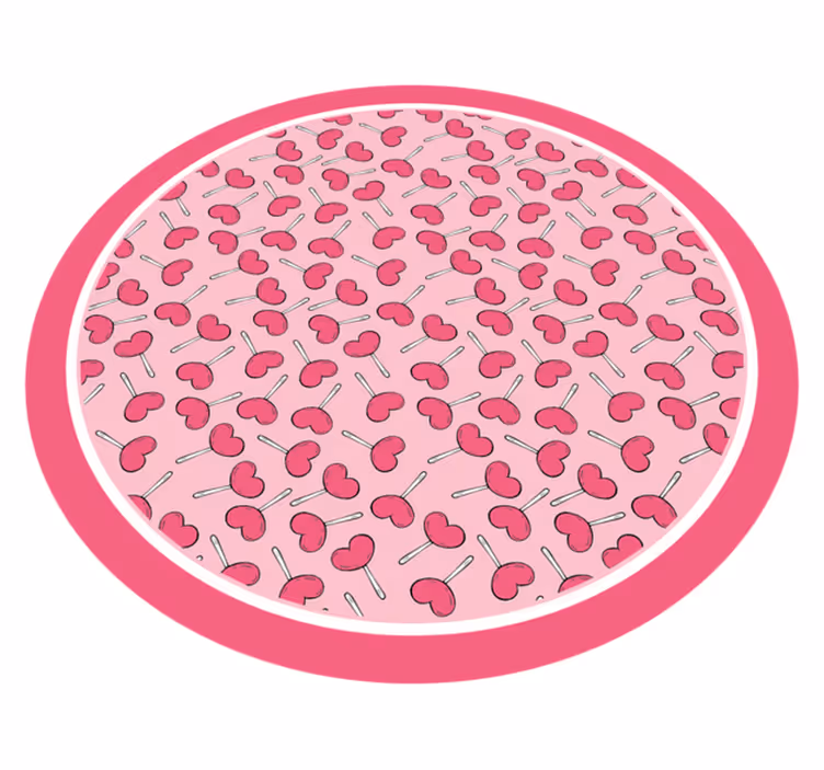 Cherry Delight Circle nursery vinyl carpet - TenStickers