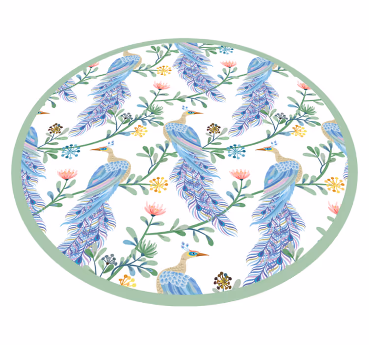 Feathered elegance animal vinyl carpet - TenStickers