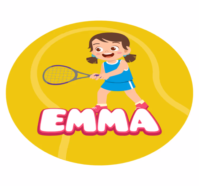 Personalized Tennis custom vinyl carpet - TenStickers