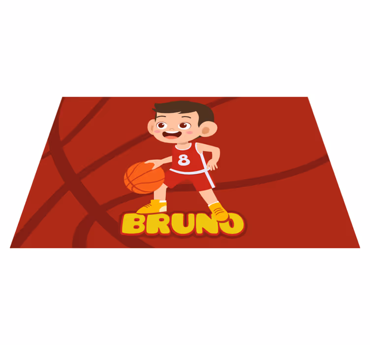 Basketball Character custom vinyl carpet - TenStickers
