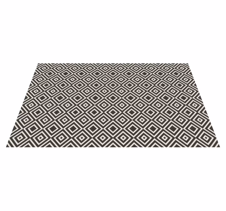 Diamond patterned motif geometric vinyl carpet - TenStickers