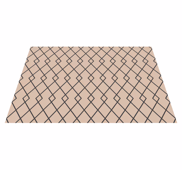 Graceful Diamond Motif geometric vinyl carpet - TenStickers