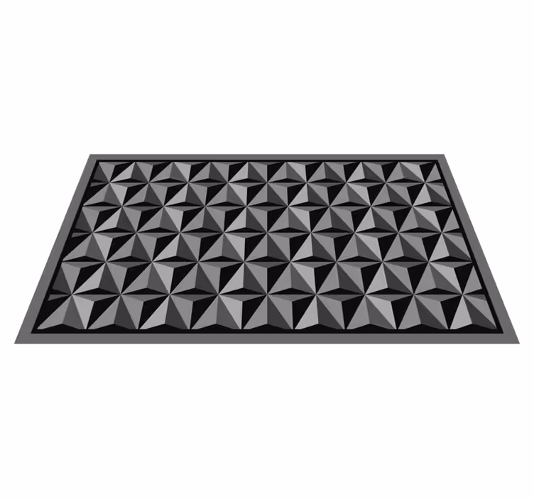 Geometric vinyl carpet with geometric designs - TenStickers