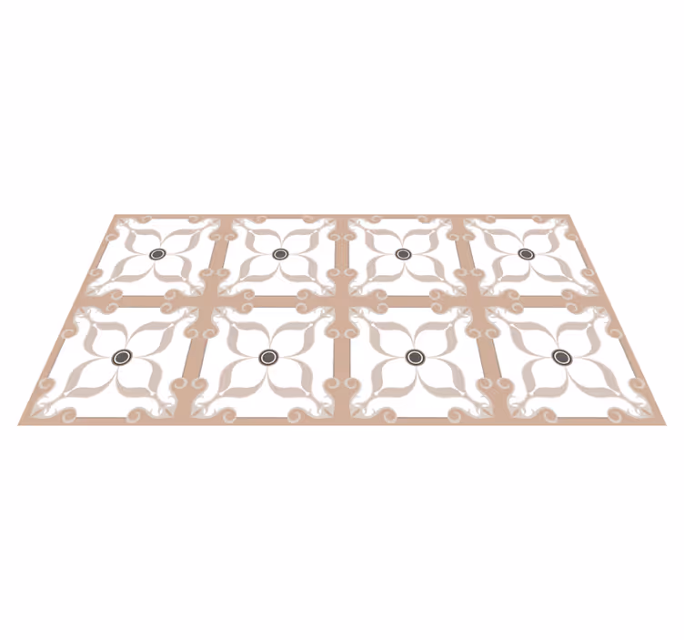 Elegant Symmetry tile vinyl carpet - TenStickers