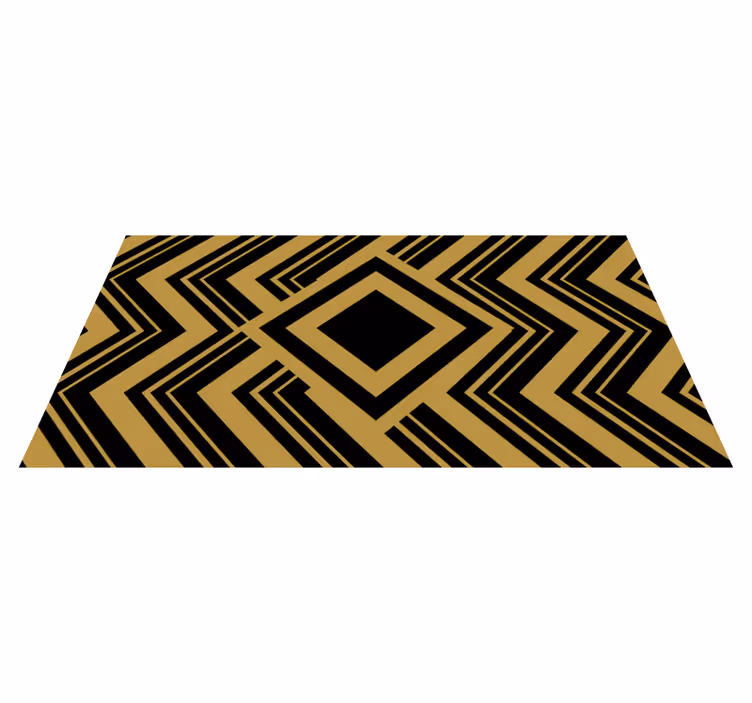 Geometric vinyl carpet in geometric contrast - TenStickers