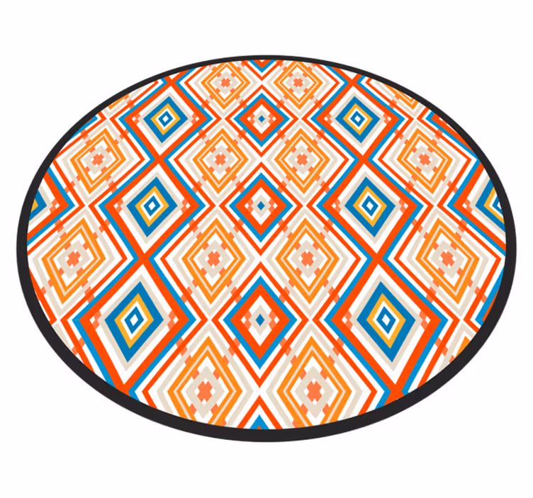Vibrant element geometric vinyl carpet - TenStickers