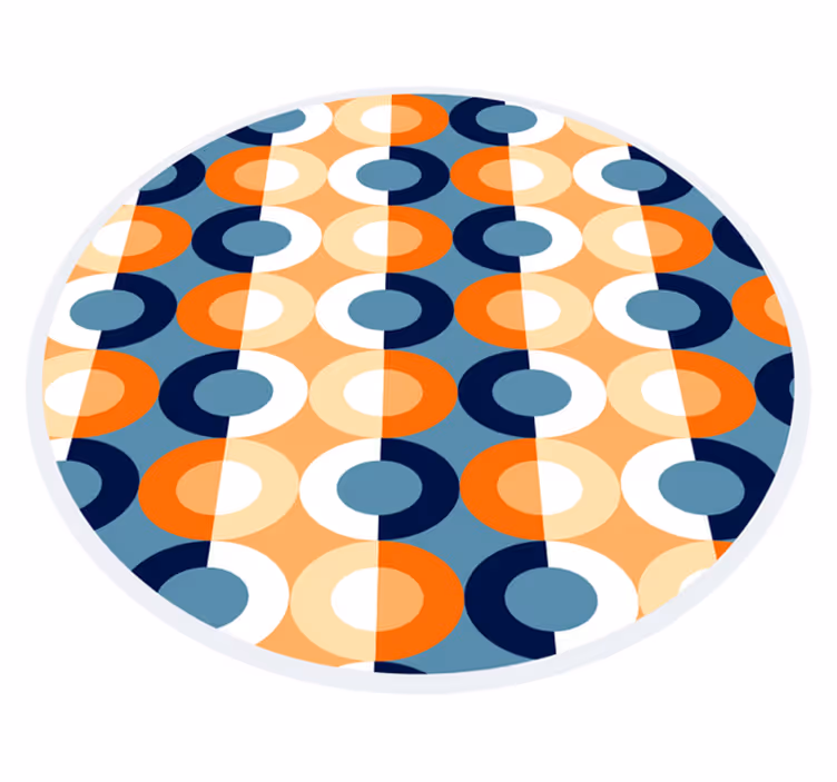 Circular Geometrics geometric vinyl carpet - TenStickers