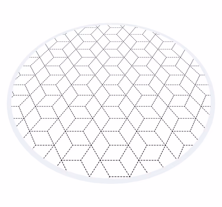 Geometric vinyl carpet with hexagonal outline design - TenStickers