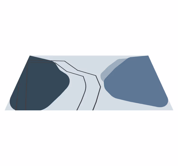 Abstract Contour Lines geometric vinyl carpet - TenStickers