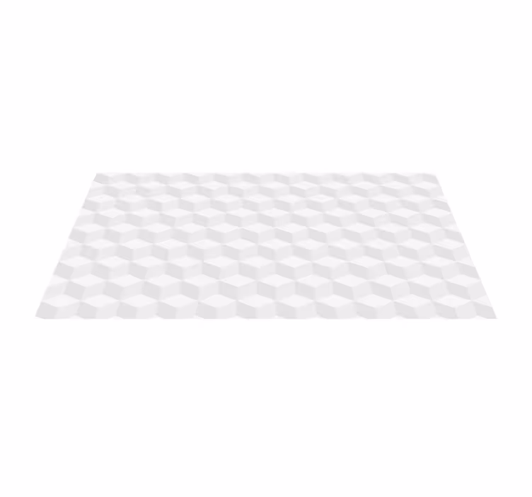 Cubical Illusion geometric vinyl carpet - TenStickers