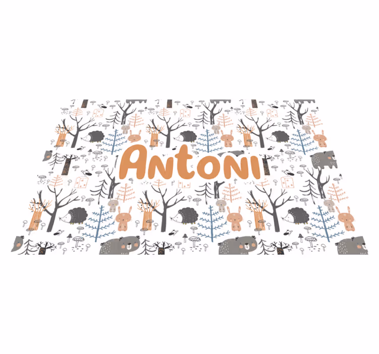 Customized Woodland custom vinyl carpet - TenStickers