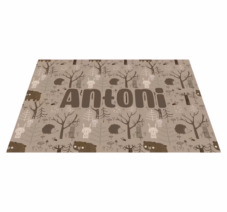 Enchanted Forest custom vinyl carpet - TenStickers