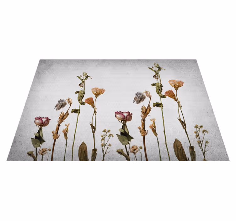 Botanical Imagery floral vinyl carpet - TenStickers