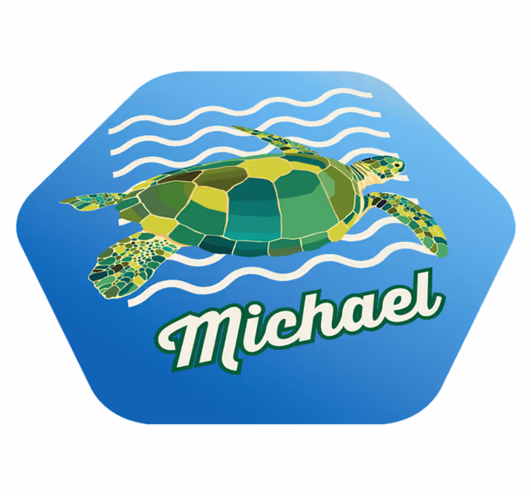Personalized Sea Turtle custom vinyl carpet - TenStickers