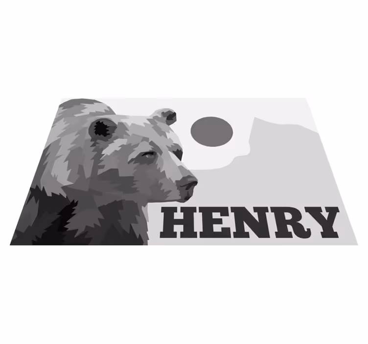 Customizable Bear custom vinyl carpet - TenStickers