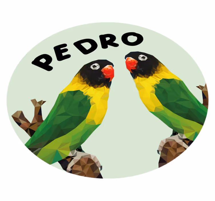 Customizable Lovebirds custom vinyl carpet - TenStickers
