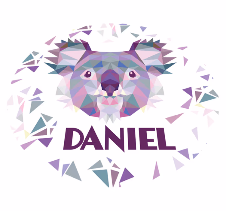Geometric Bear custom vinyl carpet - TenStickers