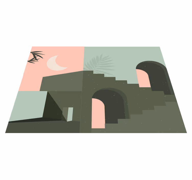 Sleek Conceptual Landscape minimalist vinyl carpet - TenStickers