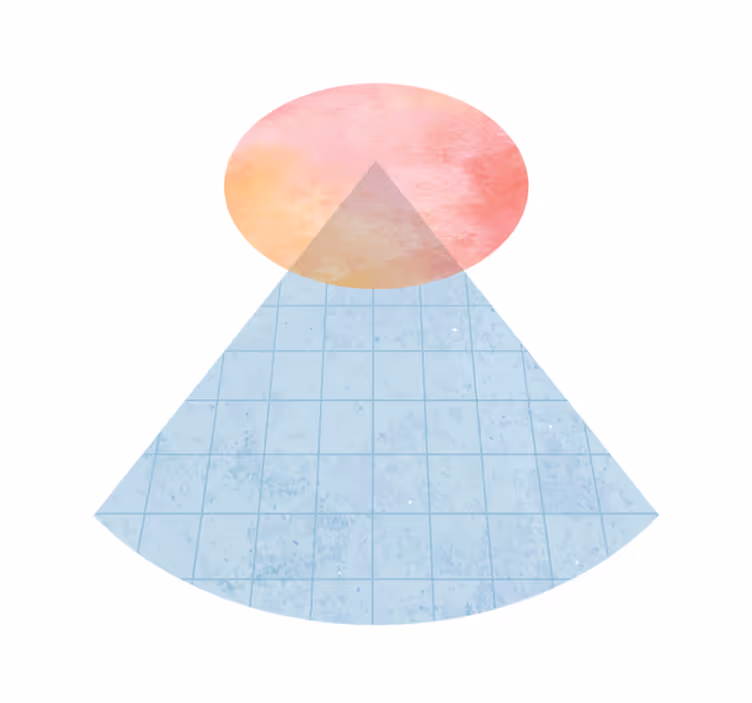 Geometric Gradient Triangle minimalist vinyl carpet - TenStickers