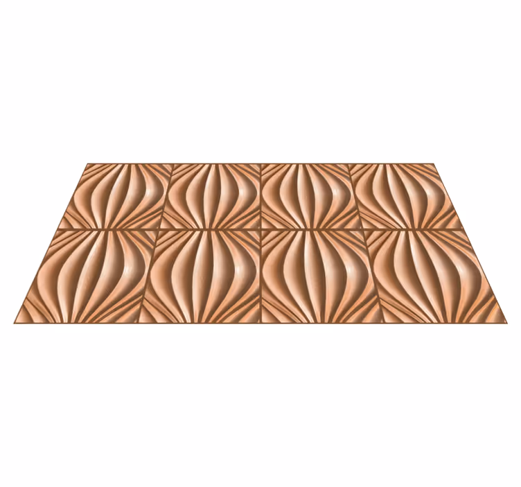 Mosaic vinyl carpet wavy mosaic design - TenStickers