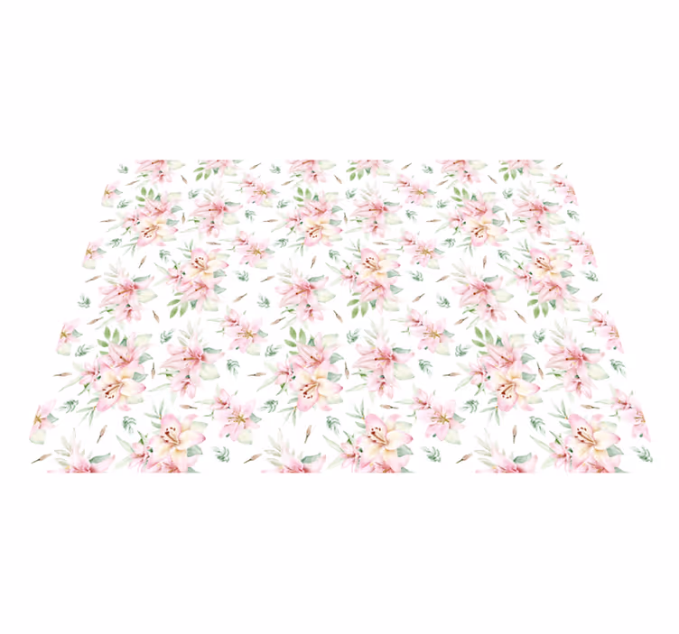 Botanical Bloom Sophistication floral vinyl carpet - TenStickers