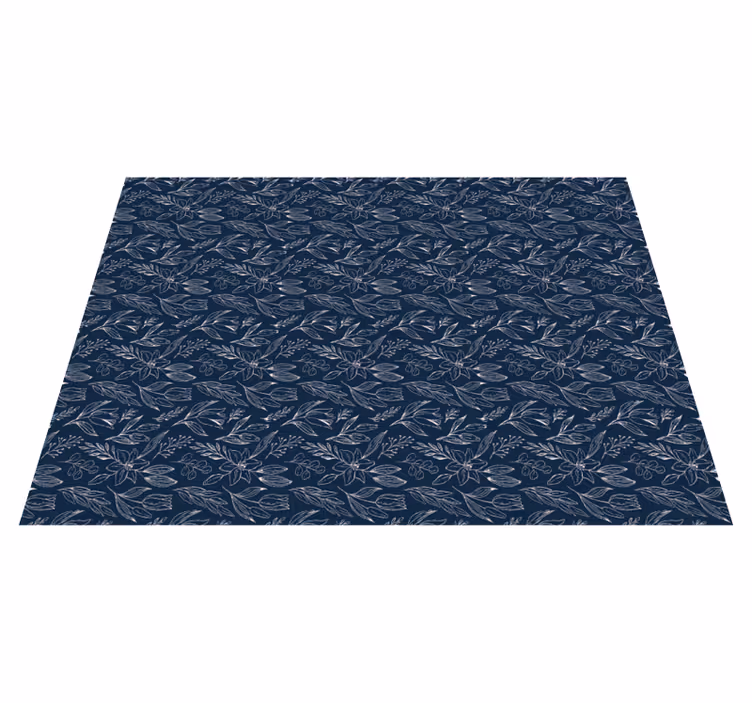 Floral navy elegance floral vinyl carpet - TenStickers
