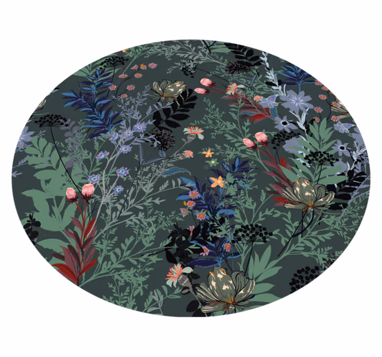 Botanical Motif floral vinyl carpet - TenStickers