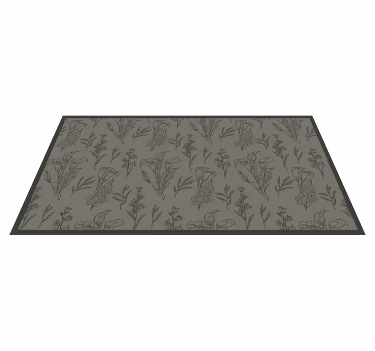 Botanical Illustrations floral vinyl carpet - TenStickers
