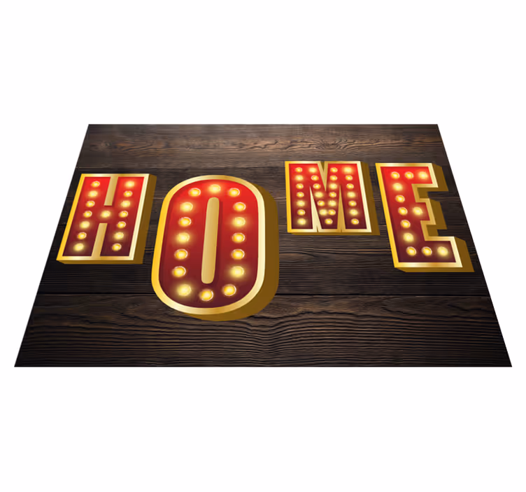 Illuminated Home Sign entrance hall vinyl carpet - TenStickers