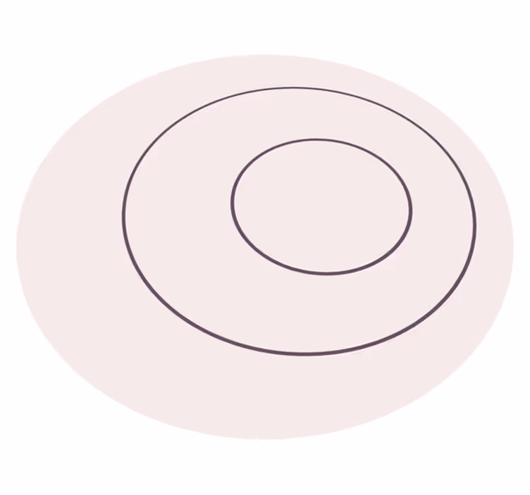 Minimalist Circular Arrangement minimalist vinyl carpet - TenStickers