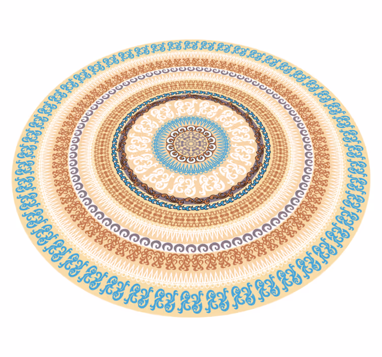 Mandala vinyl carpet with mandala circle design - TenStickers