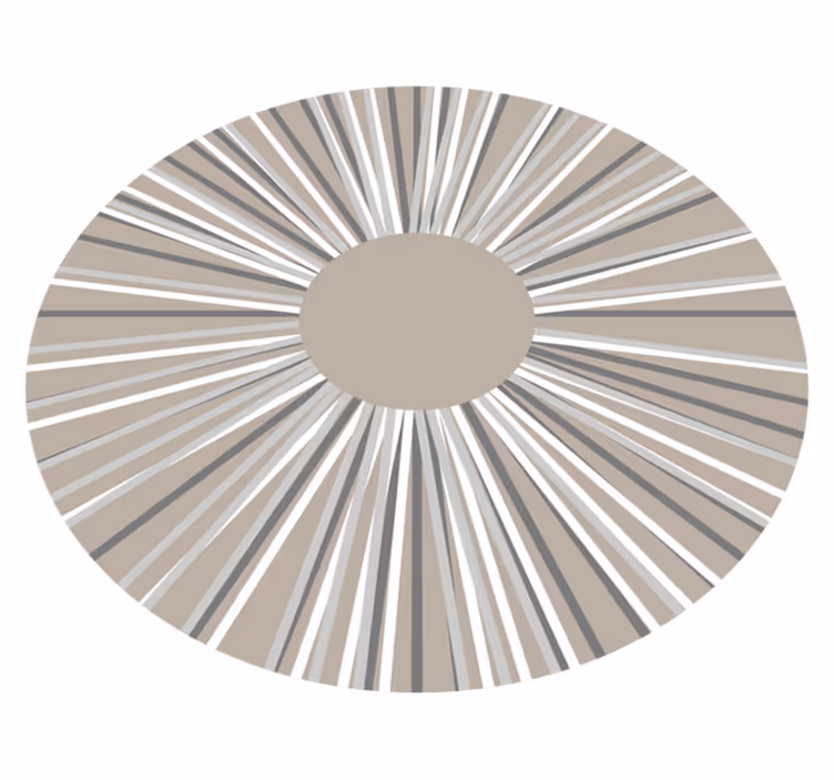 Geometric vinyl carpet geometric burst circular design - TenStickers