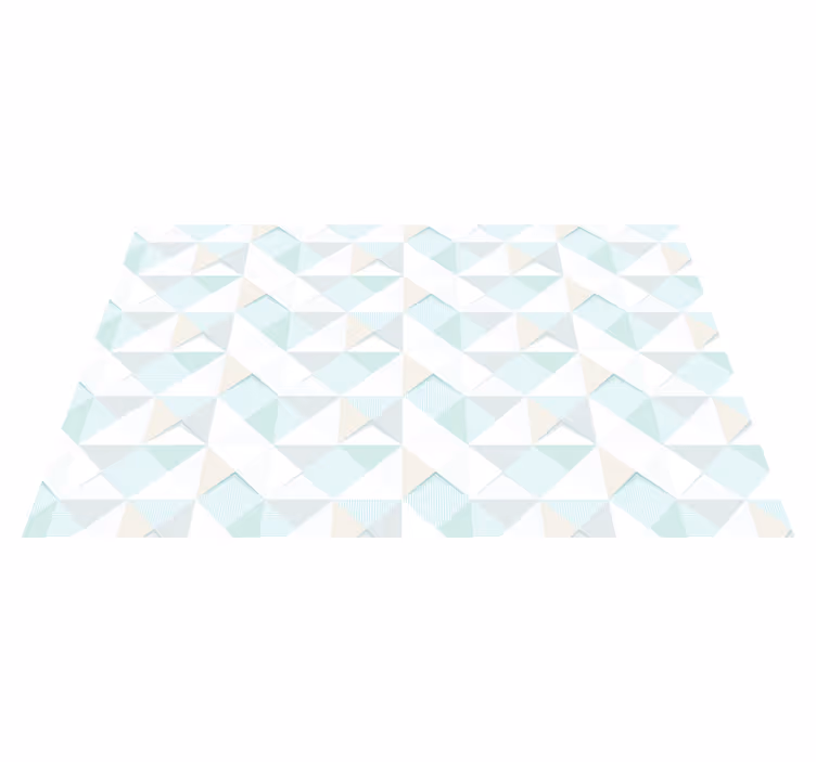 Geometric vinyl carpet with geometric pattern overlay - TenStickers