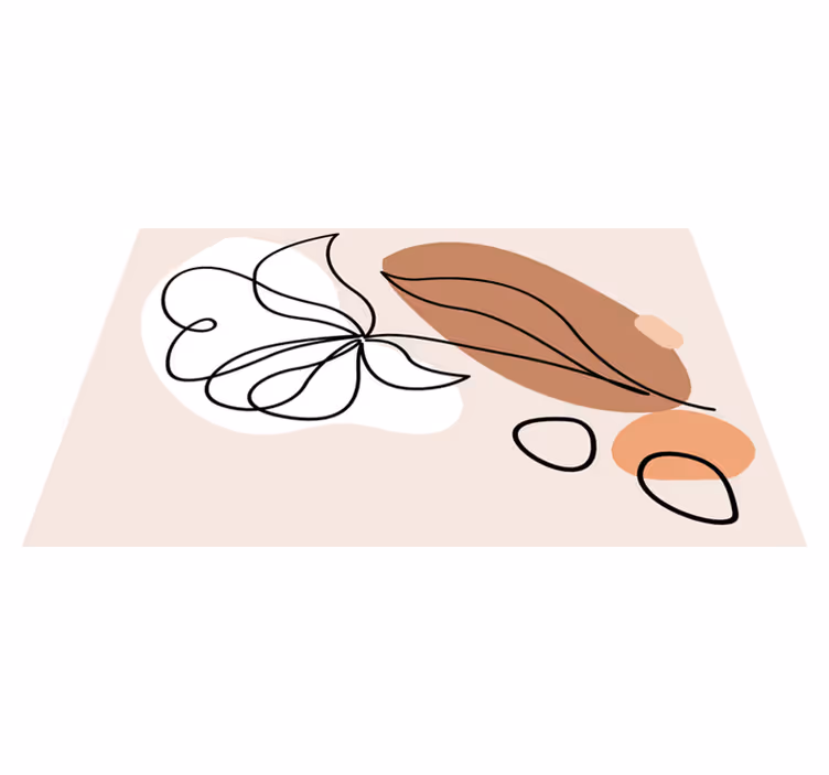 Floral vinyl carpet with abstract floral design - TenStickers