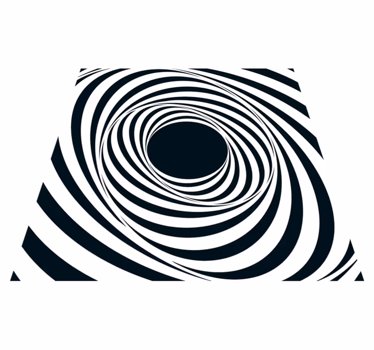 Black White Swirling Pattern geometric vinyl carpet - TenStickers