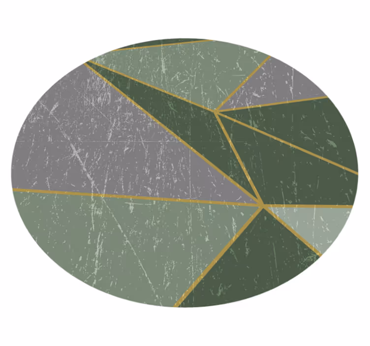 Geometric vinyl carpet geometric patterned circle - TenStickers