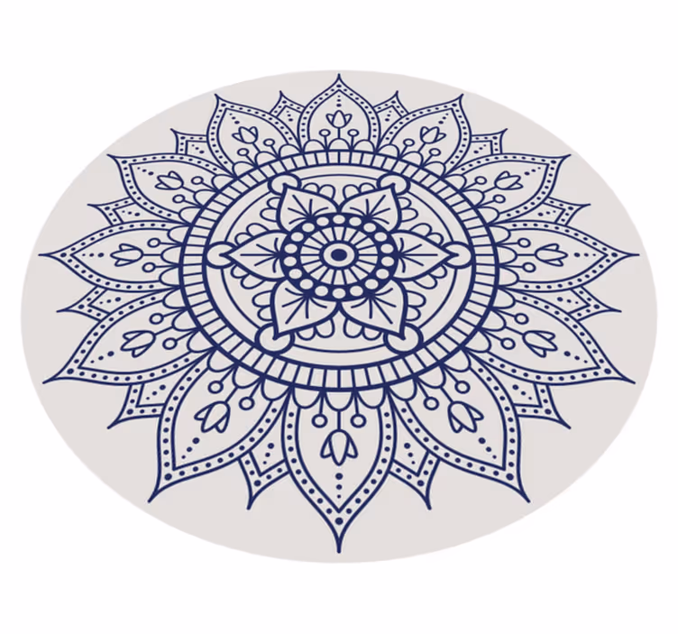 Circular Mandala Floor Decor living room vinyl carpet - TenStickers