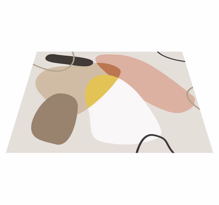 Abstract Shapes geometric vinyl carpet - TenStickers