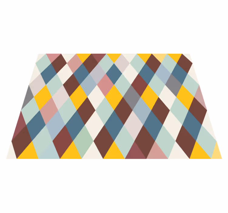 Geometric vinyl carpet geometric patterned floor covering - TenStickers